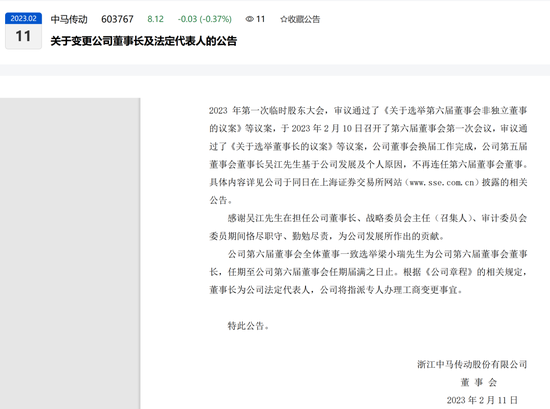 突发!中马传动55岁实控人因病去世,四日前刚从上市公司辞任